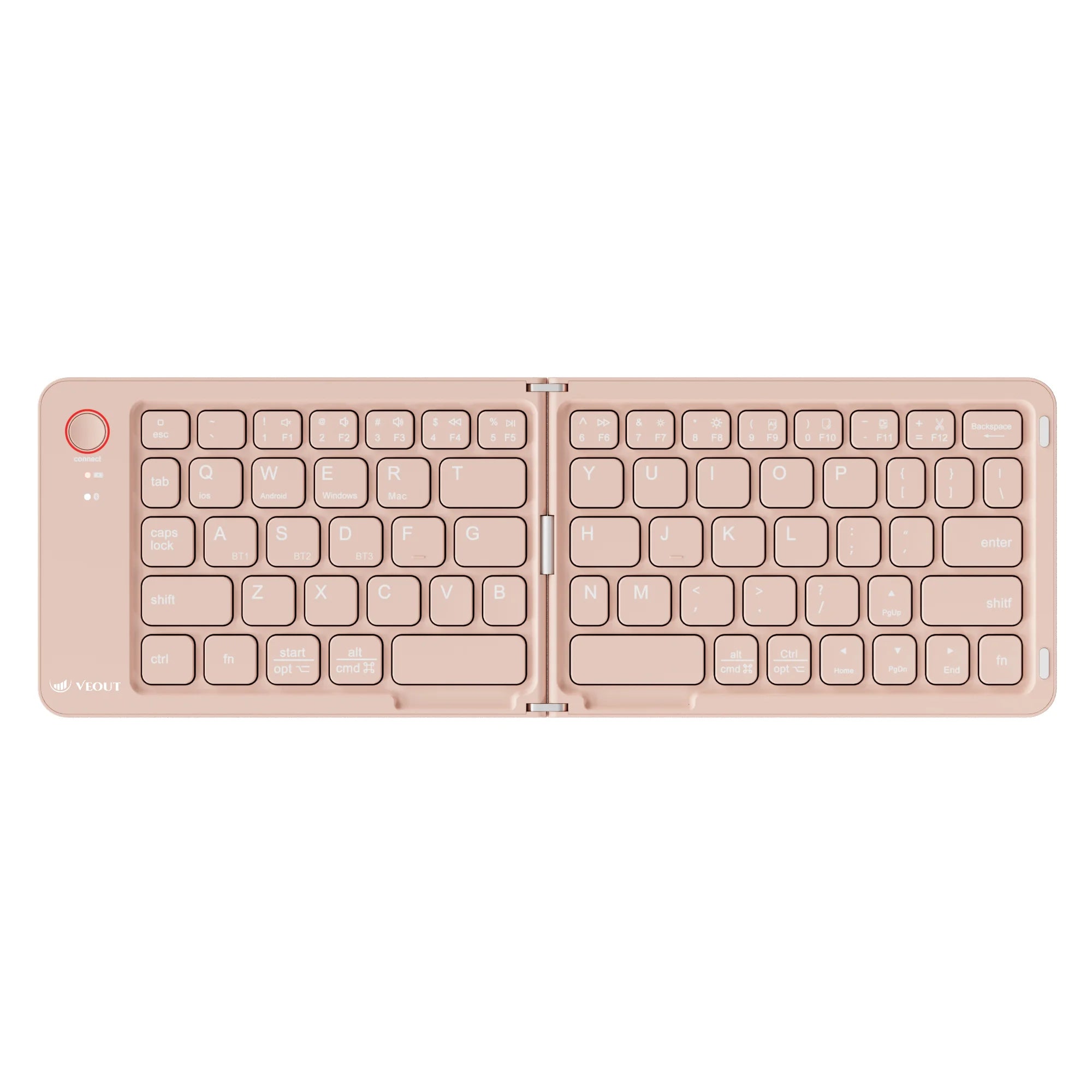 E4 Wireless Folding Keyboard Black White Pink Purple Four Colors Optional Compact Wireless Keyboard for Mobile Devices