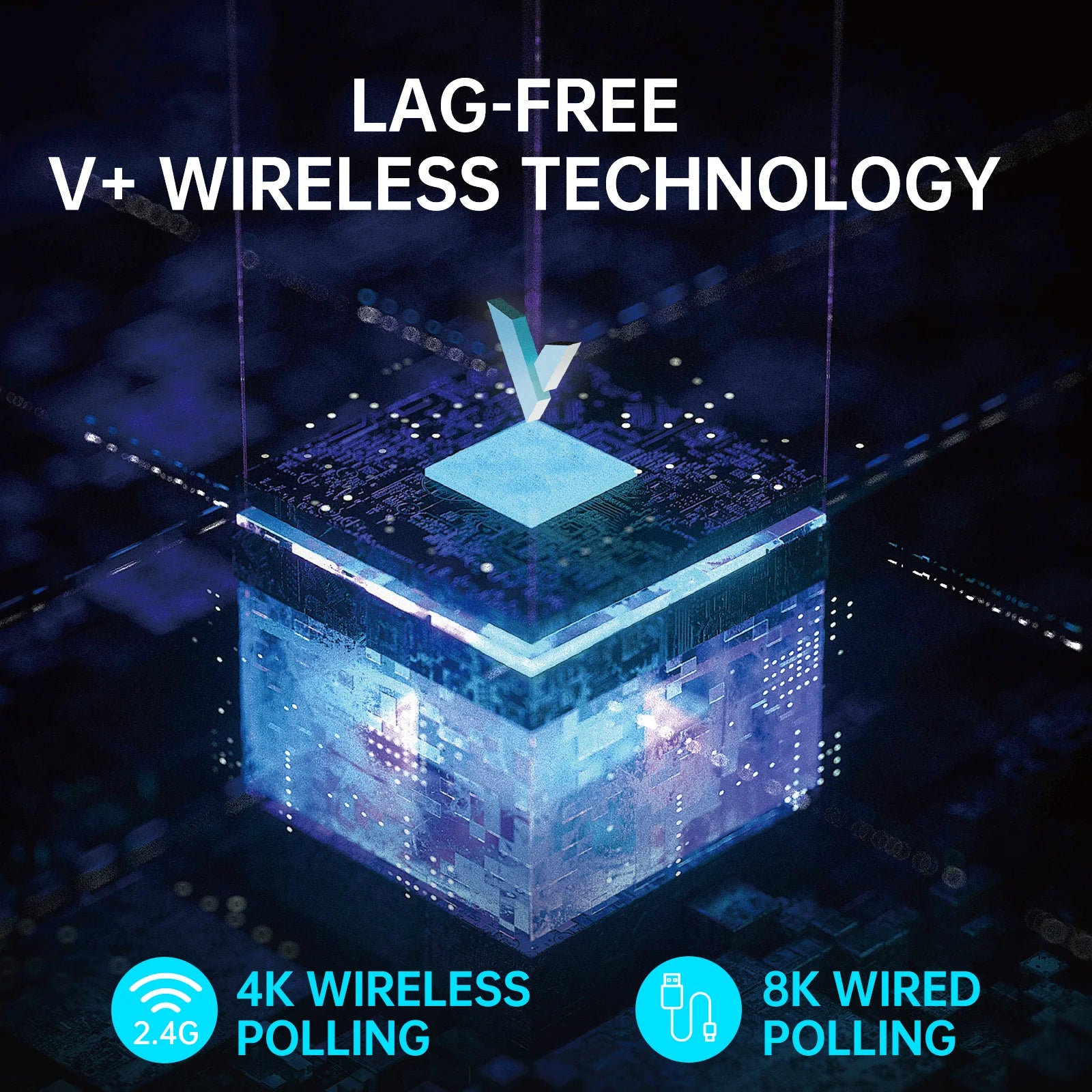 Rapoo VT9PRO 4K Wireless Gaming Mouse Superlight 26000DPI 4KHz Polling Rate 0.25ms Response Time 180H BatteryLife PAW3398