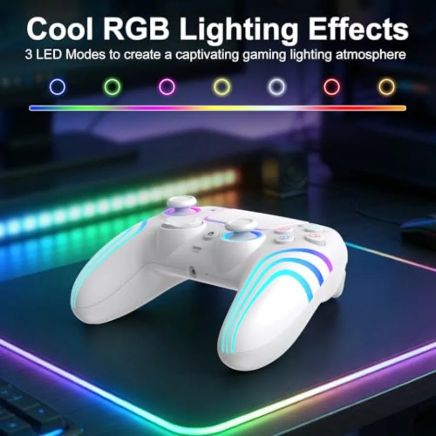 Wireless Controller for PS5 with RGB Lighting Compatible with PS5 Controller/Windows PC /Android/iOS