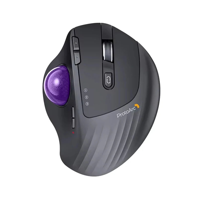 ProtoArc Wireless Trackball Mouse EM01 NL Ergonomic Bluetooth Rollerball Thumb Rechargeable Computer Laptop Mouse