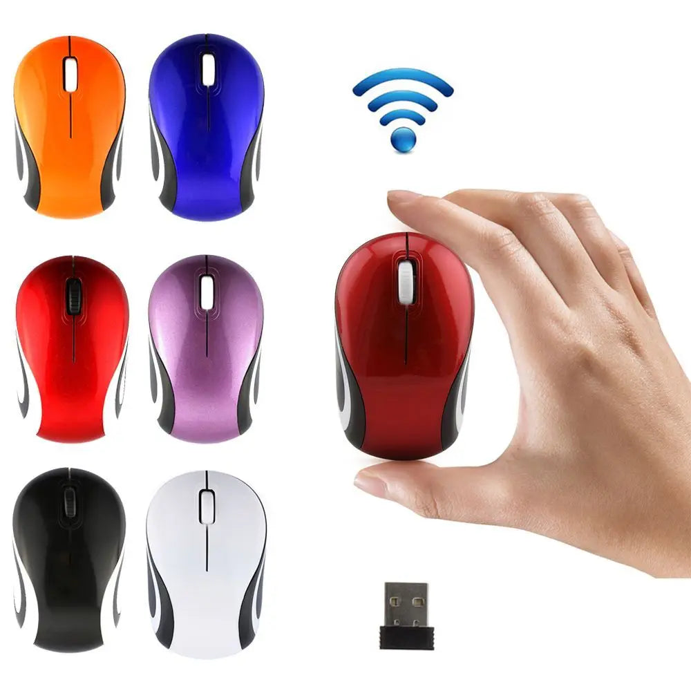 Cute Mini 2.4GHz Wireless Mouse USB Portable Optical Mause Computer Gaming Mice For PC Laptop Cordless Computer Peripherals