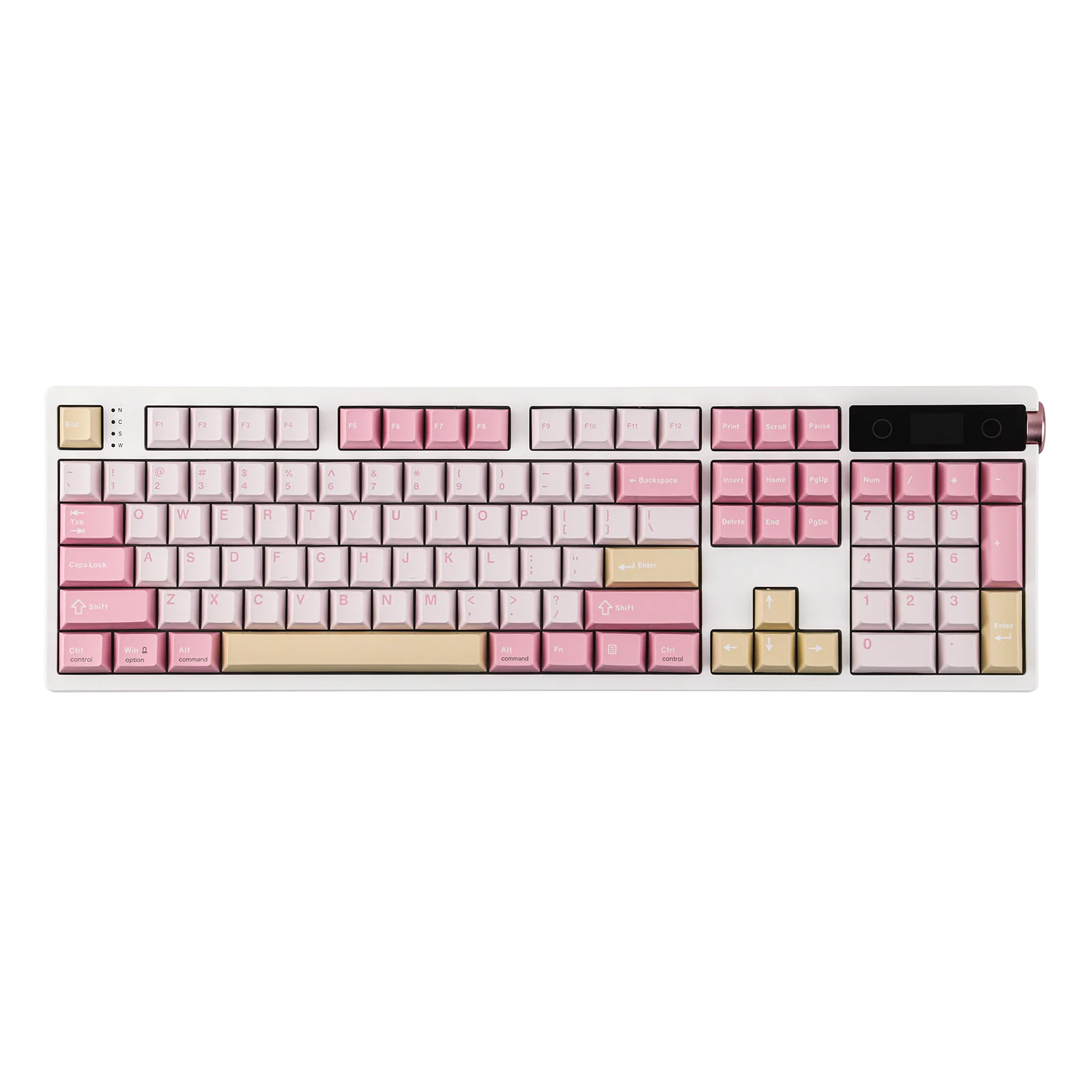 EPOMAKER TH108 PRO 100% Full-Sized Gasket-Mounted Wired/BT/2.4Ghz Wireless Mechanical Keyboard with Screen & Knob RGB Backlight