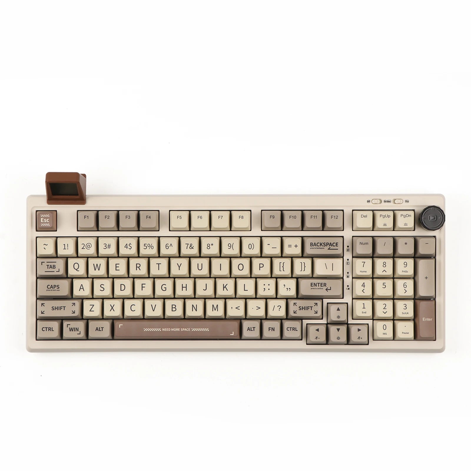 EPOMAKER RT100 95% Gasket-Mounted Wired/Bluetooth/2.4G Wireles Mechanical Keyboard with Multi-media Knob & Mini Display