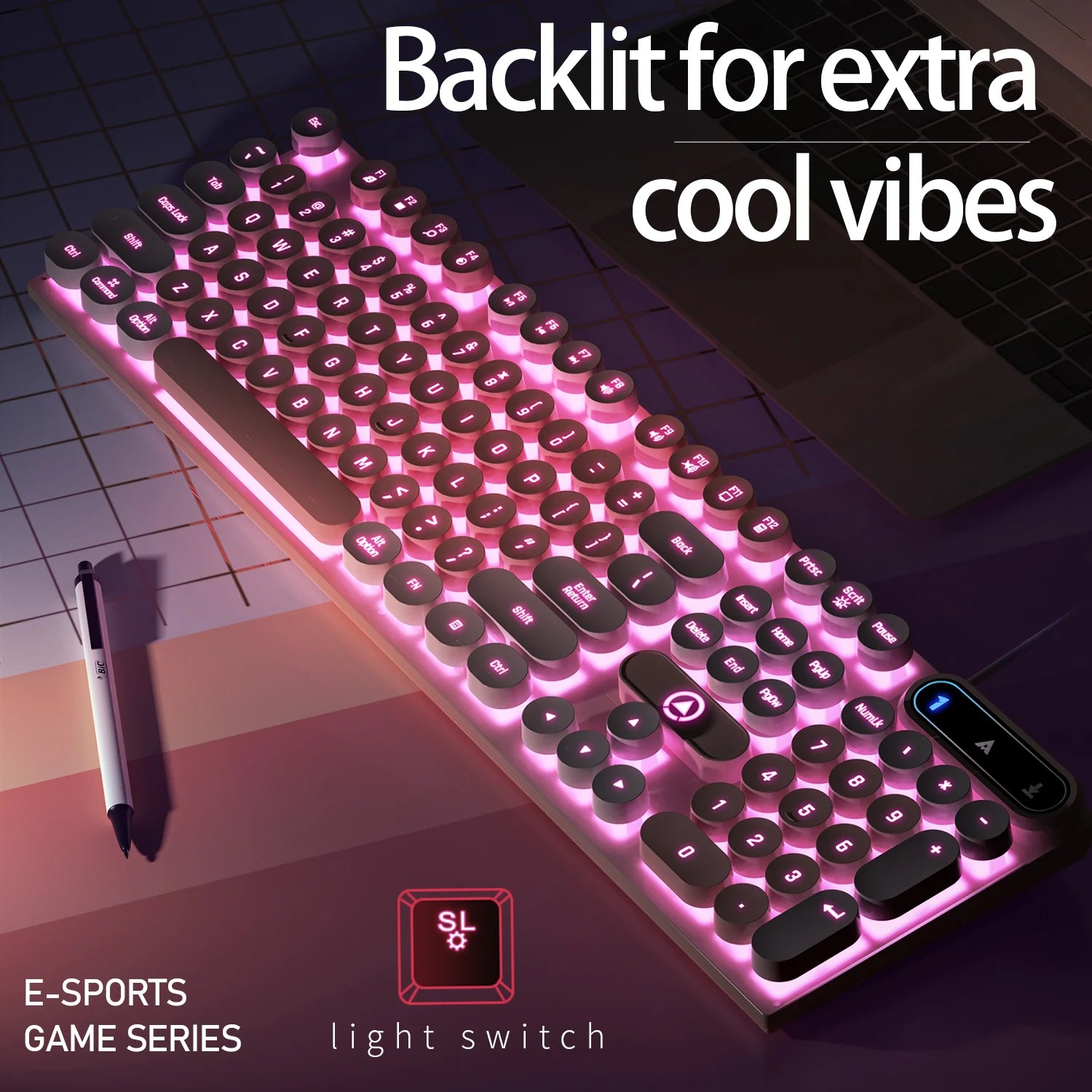 USB Wired Office Keyboard USB, Quiet Typing, Ergonomic Design for Home/Business/Desktop Computer, Compatible with PC/Laptop
