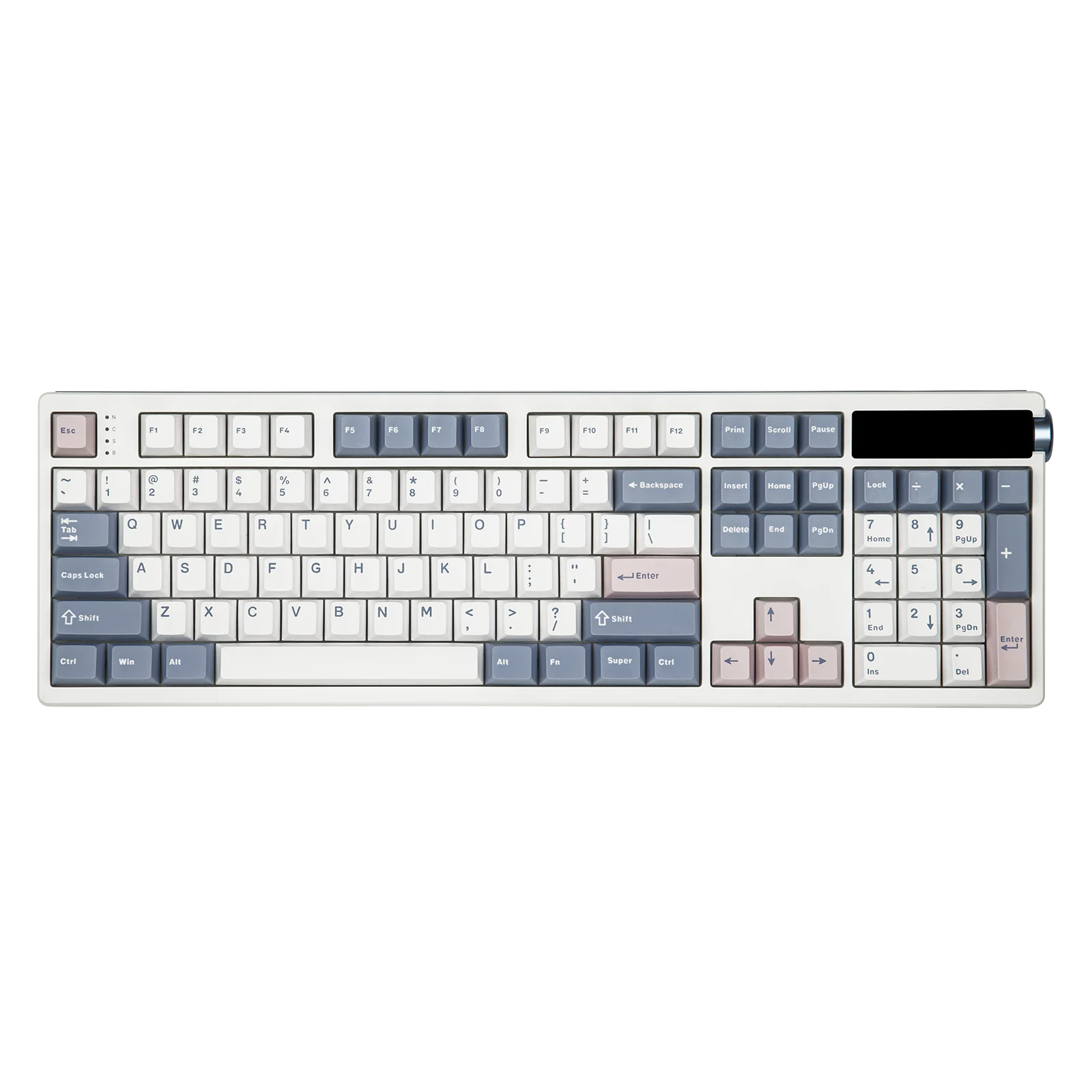 EPOMAKER TH108 PRO 100% Full-Sized Gasket-Mounted Wired/BT/2.4Ghz Wireless Mechanical Keyboard with Screen & Knob RGB Backlight