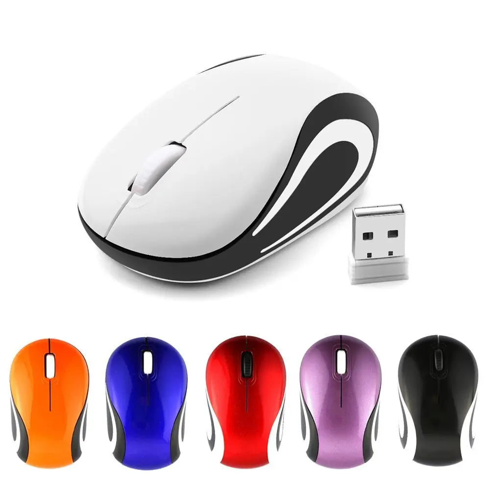 Cute Mini 2.4GHz Wireless Mouse USB Portable Optical Mause Computer Gaming Mice For PC Laptop Cordless Computer Peripherals