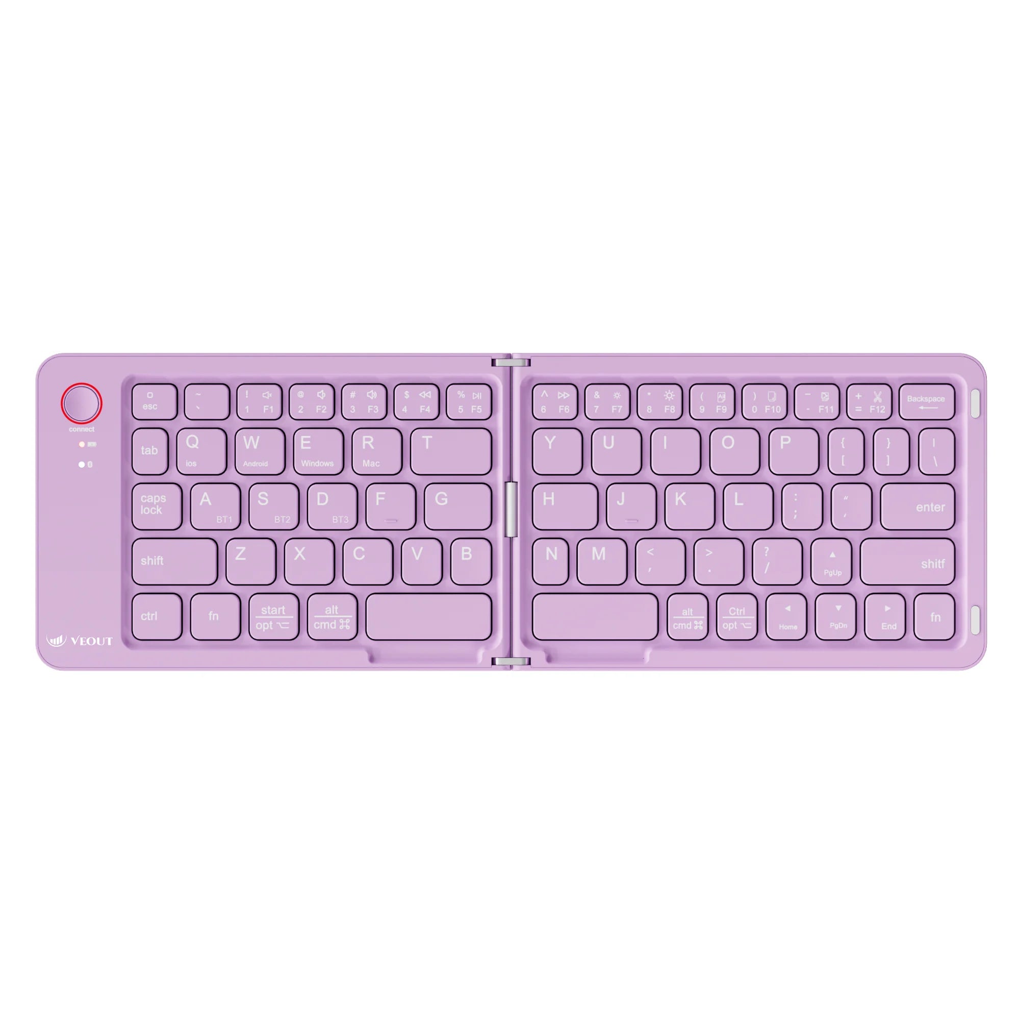 E4 Wireless Folding Keyboard Black White Pink Purple Four Colors Optional Compact Wireless Keyboard for Mobile Devices
