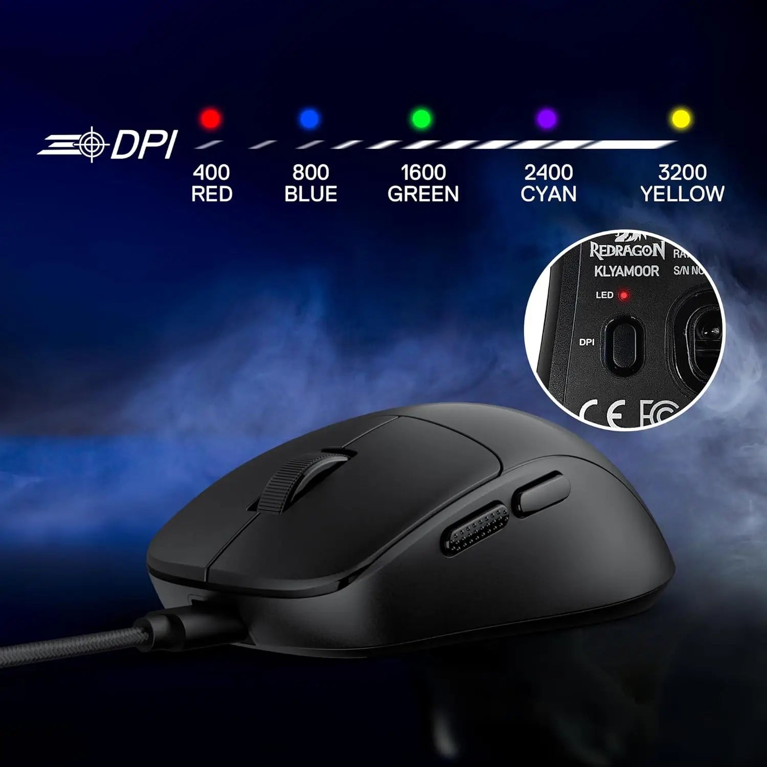 Redragon M817 Wired Gaming Mouse, 24000 DPI Optical Mice 5 Programmable Buttons & Ergonomic Design, 37G Ultra Lightweight