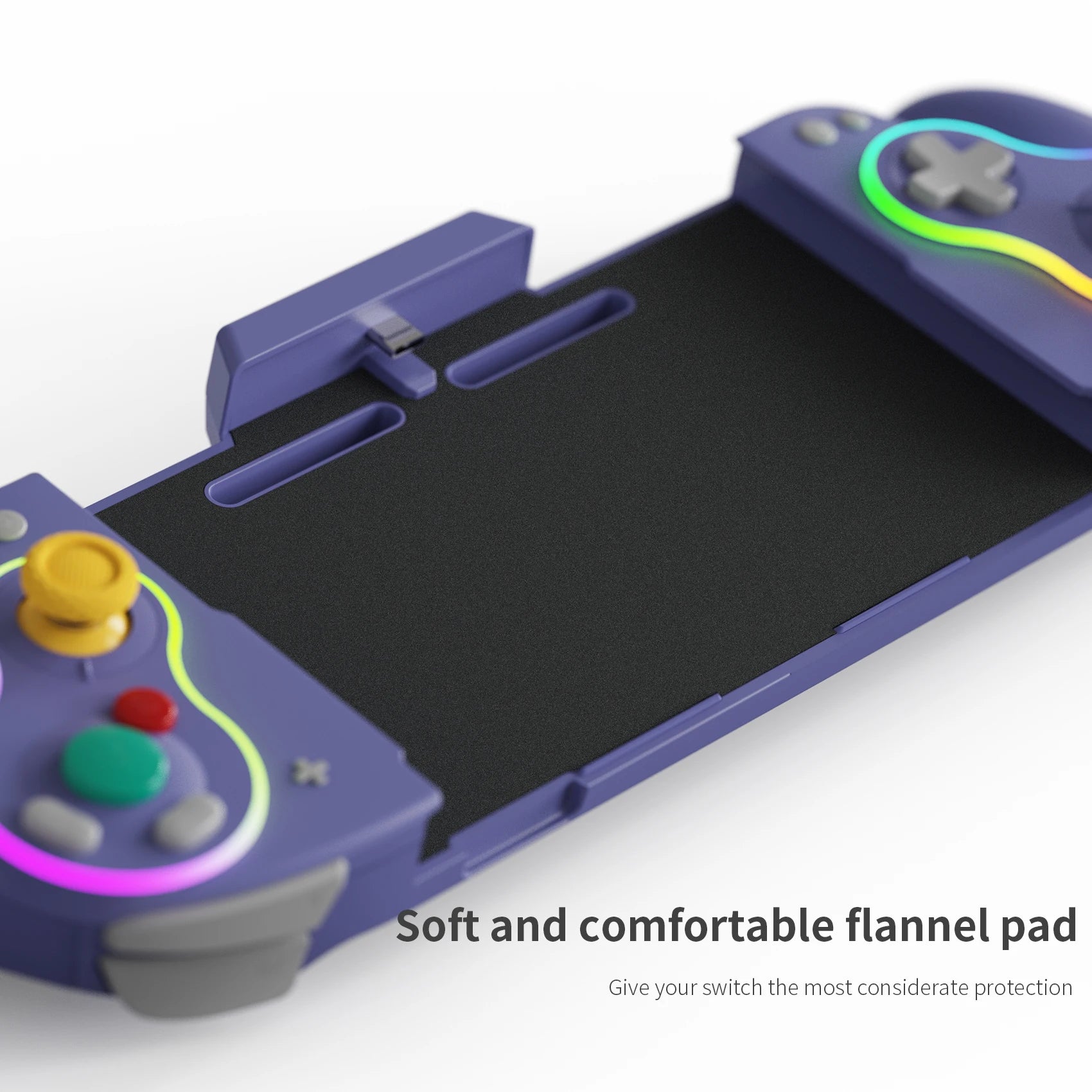 LinYuvo Retro Gamepad KS63 for Switch OLED with Dazzle Color,Programming ,Vibration Adjustment & Six-Axis Somatosensory