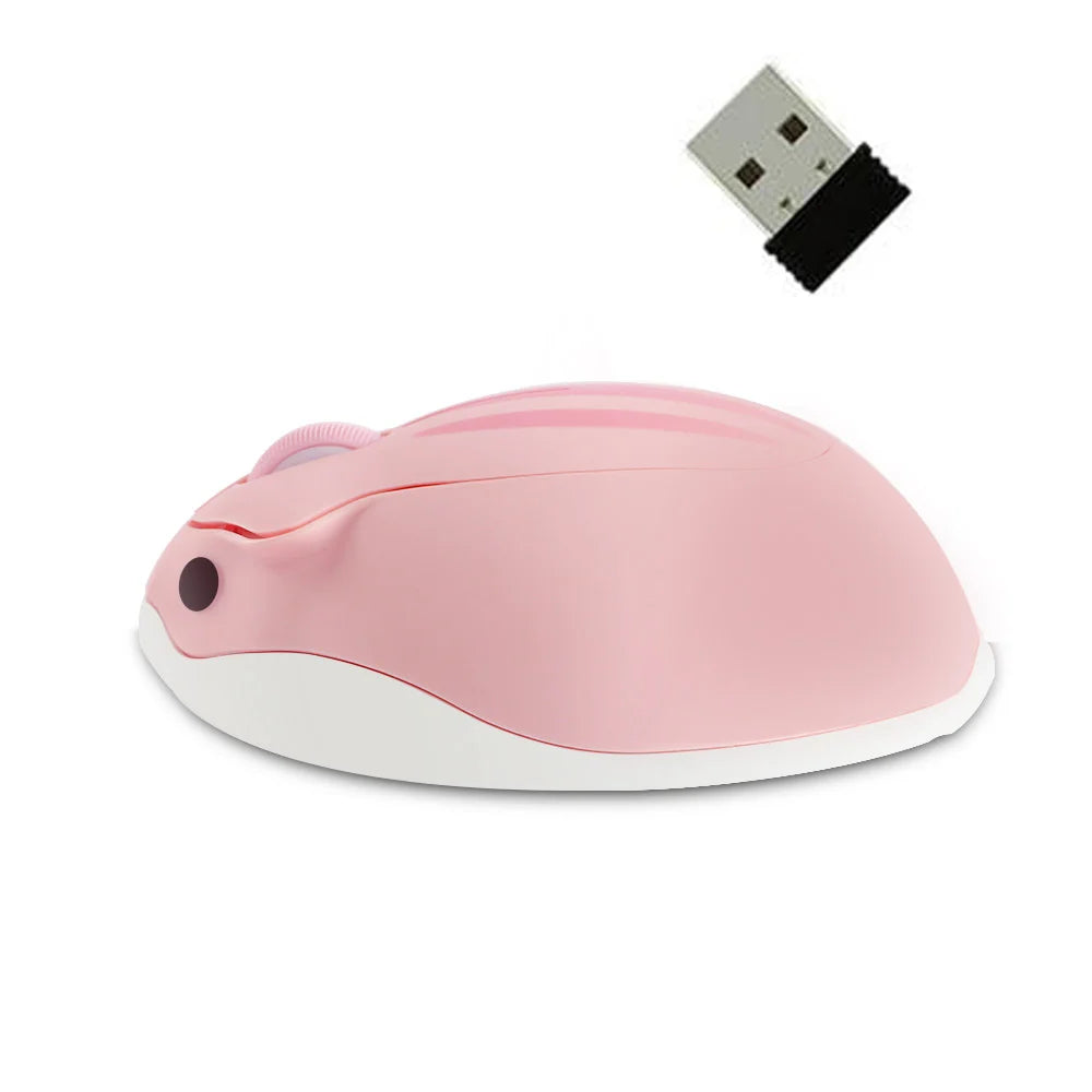 Bluetooth+2.4G Wireless Cute Mouse Hamster Cartoon USB Creative Mute Mause Ergonomic Mini 3D Optical Kid Gift Mice For PC Laptop