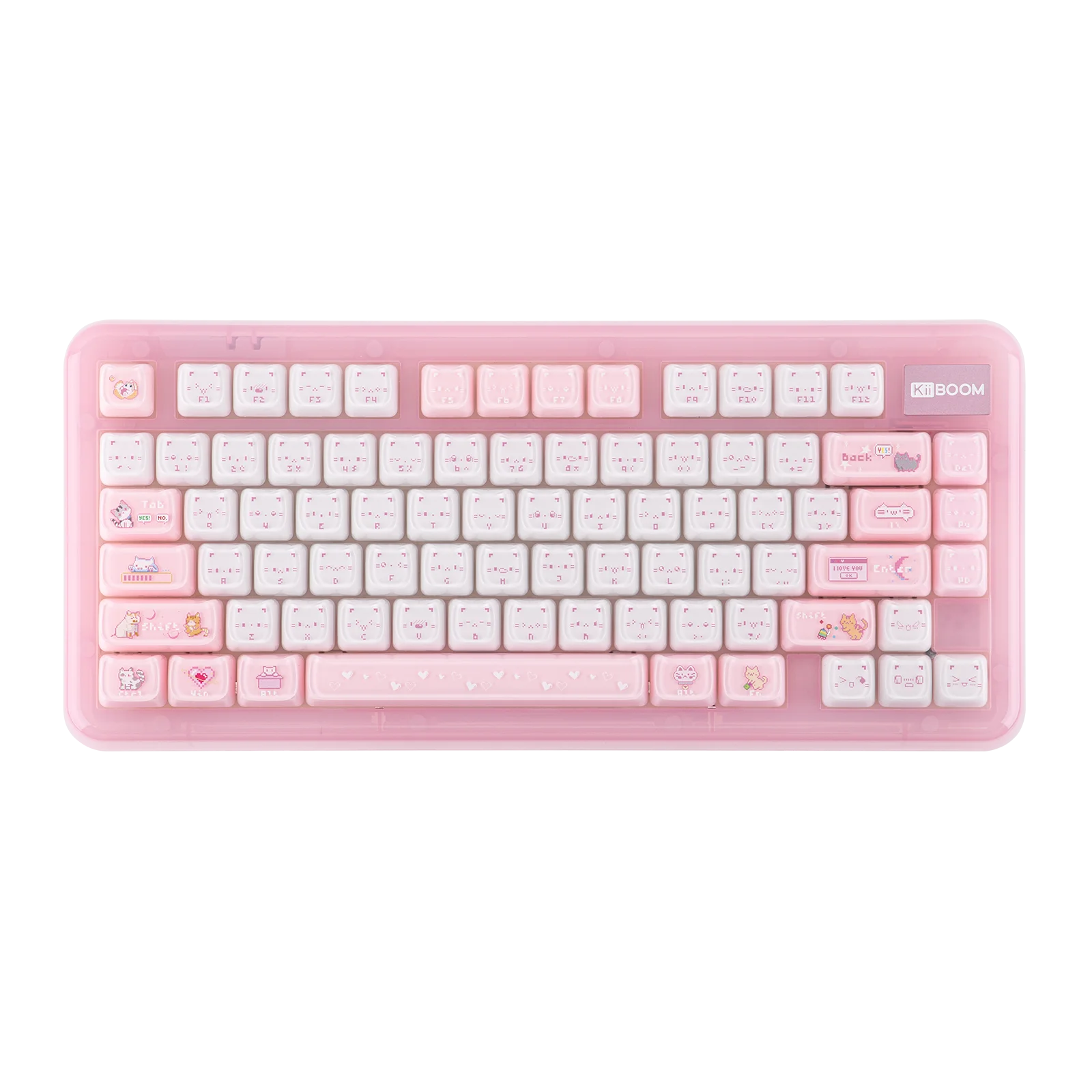 KiiBOOM Phantom81 Lite QMK/VIA 75% Hot-Swap Gasket Wired/BT/2.4GHz Wireless Mechanical Keyboard ABS Case+UV Tech RGB Backlights