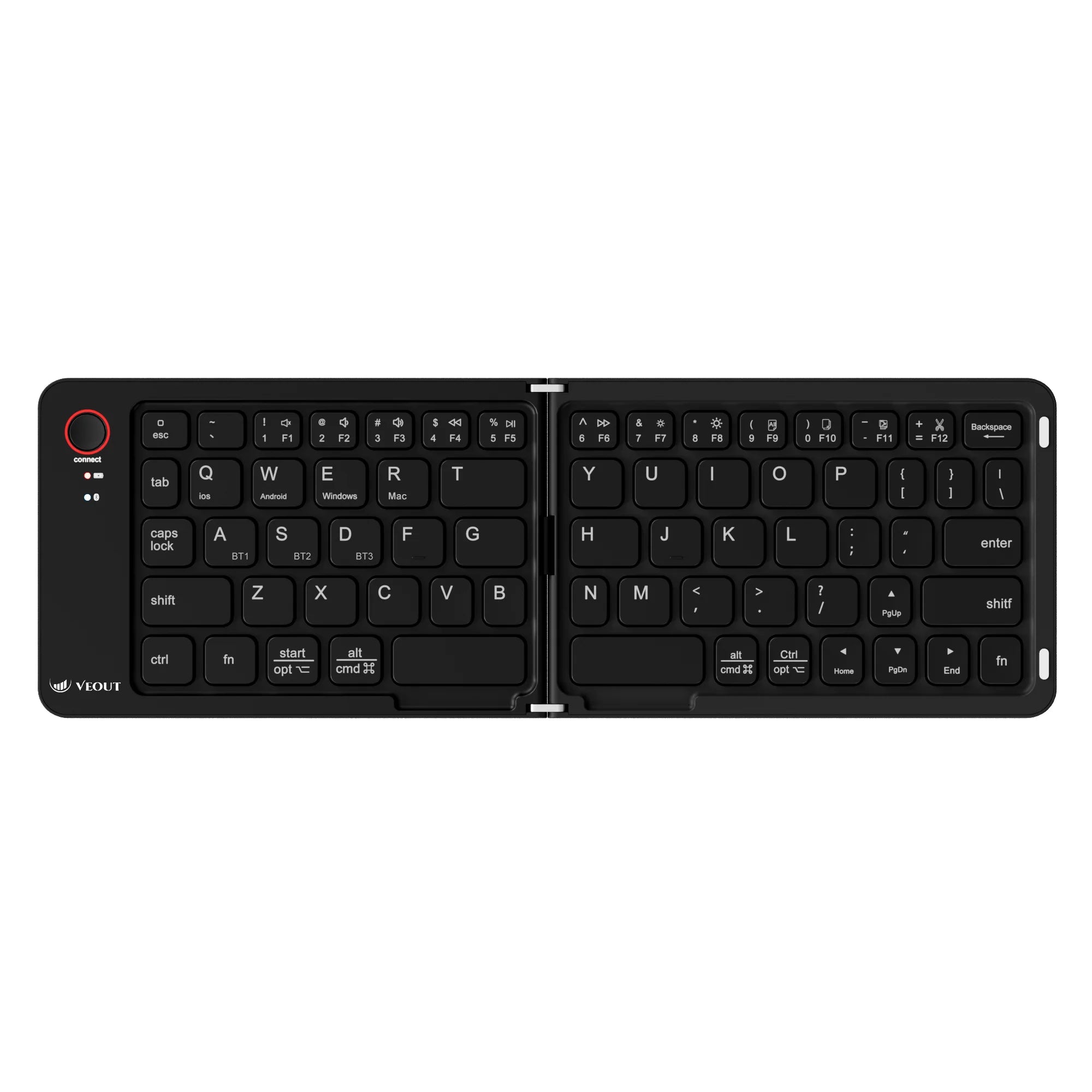 E4 Wireless Folding Keyboard Black White Pink Purple Four Colors Optional Compact Wireless Keyboard for Mobile Devices