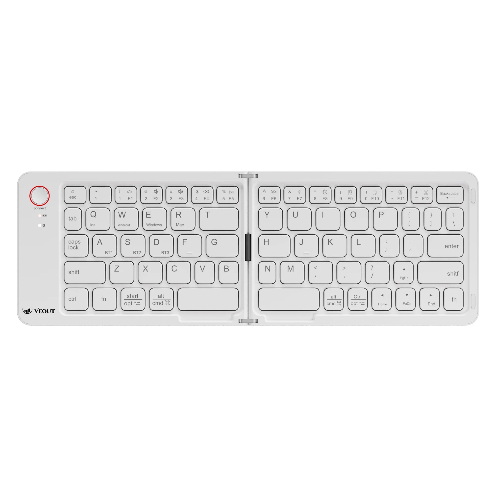 E4 Wireless Folding Keyboard Black White Pink Purple Four Colors Optional Compact Wireless Keyboard for Mobile Devices