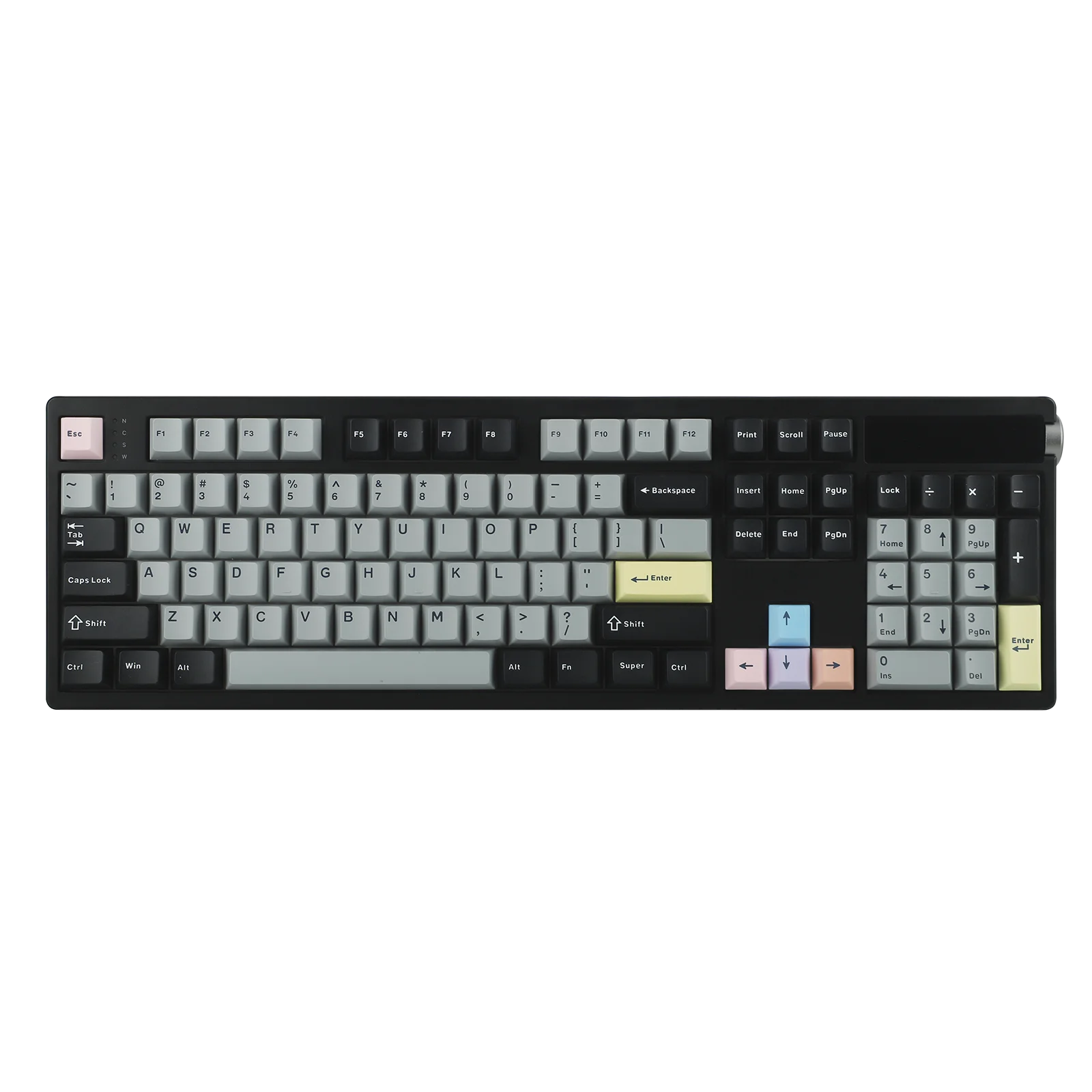 EPOMAKER TH108 PRO 100% Full-Sized Gasket-Mounted Wired/BT/2.4Ghz Wireless Mechanical Keyboard with Screen & Knob RGB Backlight